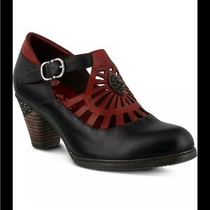 L'Artiste Spring Step Women’s April Heels Size 38 Mary Jane Pump Leather Sz7.5